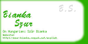 bianka szur business card