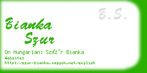 bianka szur business card